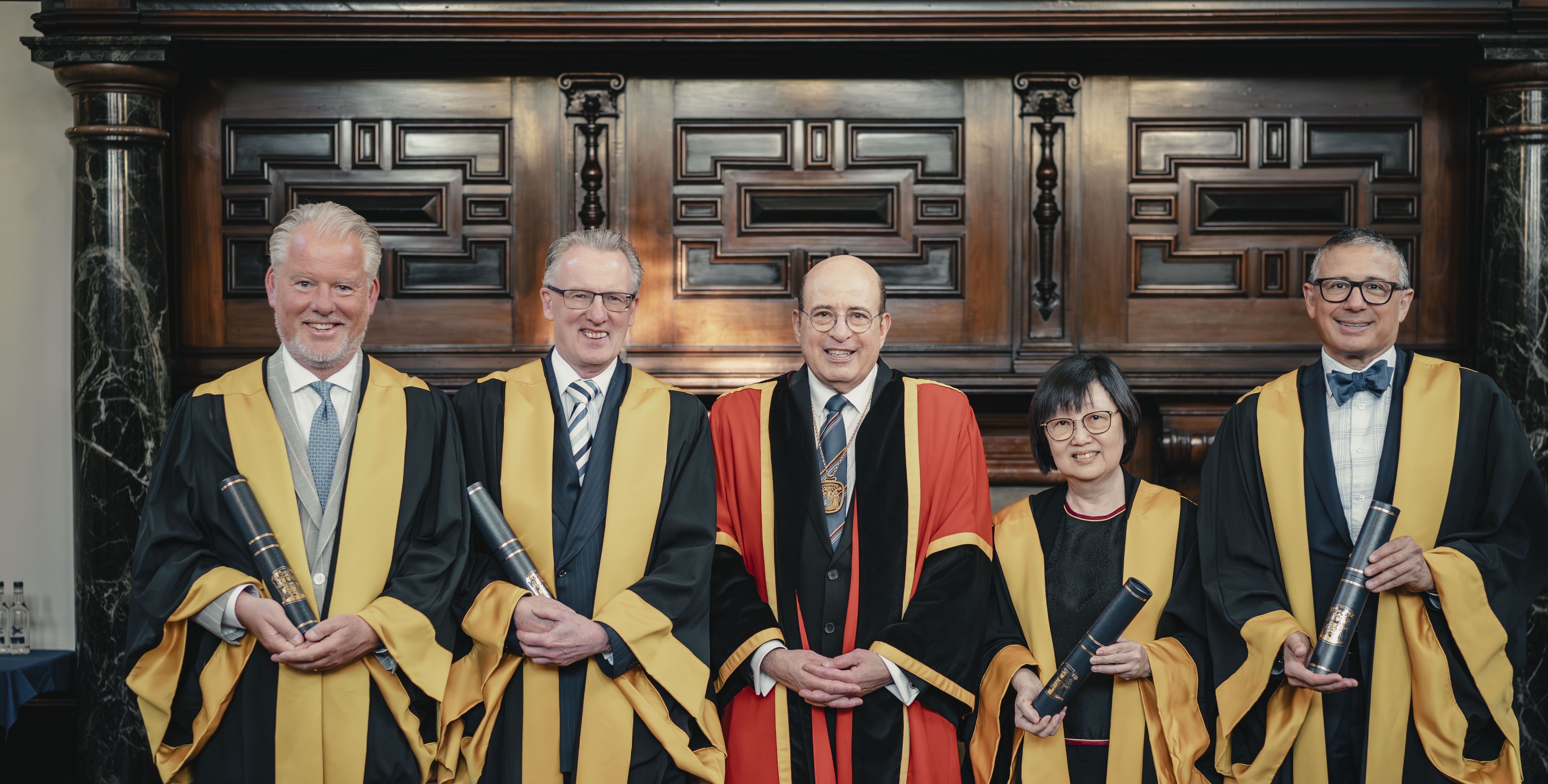 College President with Honorary Fellows